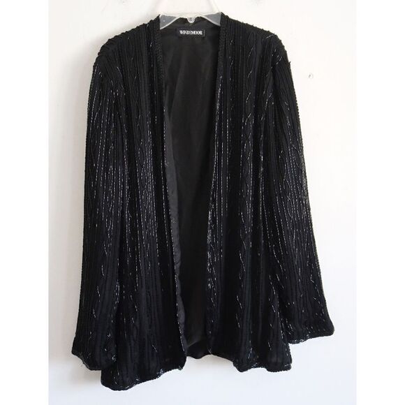 Windsmoor Jackets & Blazers - Windsmoor Black Beaded Silk Jacket - Size Small